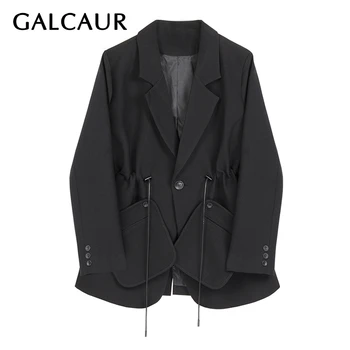GALCAUR Patchwork Pocket Women Elegant Office Blazer Notched Long Sleeve Drawstring Jacket Female 2020 Autumn Fashion Clothes 
GALCAUR Patchwork Pocket Women Elegant Office Blazer Notched Long Sleeve Drawstring Jacket Female 2020 Autumn Fashion Clothes