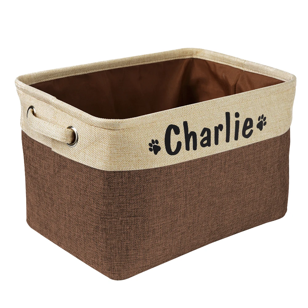 Canvas Bag Foldable Pet Toys Linen Storage Box