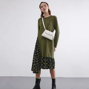 loose Pleated Women Dress False Two Piece Knitted Patchwork Full Sleeve Drawstring 2020 Spring Patchwork Casual Dress DMY3435
loose Pleated Women Dress False Two Piece Knitted Patchwork Full Sleeve Drawstring 2020 Spring Patchwork Casual Dress DMY3435