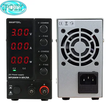 NPS306W Mini Switching Regulated Adjustable DC Power Supply Voltage Current Power 3/4 Window Display 30V/6A 0.1V/0.01A/0.01W
NPS306W Mini Switching Regulated Adjustable DC Power Supply Voltage Current Power 3/4 Window Display 30V/6A 0.1V/0.01A/0.01W
