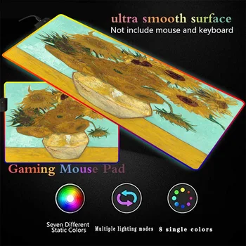 Oil Painting Sunflower Mousepad RGB Color Backlight LED Gaming Accessories Computer Notebook Keyboard Gaming Mouse Pad Desk Mat
Oil Painting Sunflower Mousepad RGB Color Backlight LED Gaming Accessories Computer Notebook Keyboard Gaming Mouse Pad Desk Mat