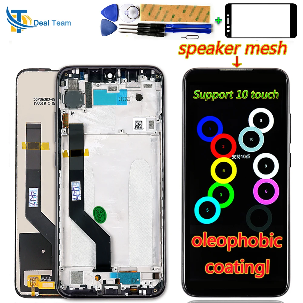 6.3''AAA Lcd Display For Xiaomi Redmi Note 7 / Note 7 pro Touch Screen Oleophobic Coating 10 Touch Digitizer Assembly Frame
6.3''AAA Lcd Display For Xiaomi Redmi Note 7 / Note 7 pro Touch Screen Oleophobic Coating 10 Touch Digitizer Assembly Frame