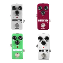 Kokko portátil efeito de guitarra pedal compressor impulsionador distorção overdrive totalmente analógico true bypass dc 9 v 1a adaptador 5 vias cabo(China)