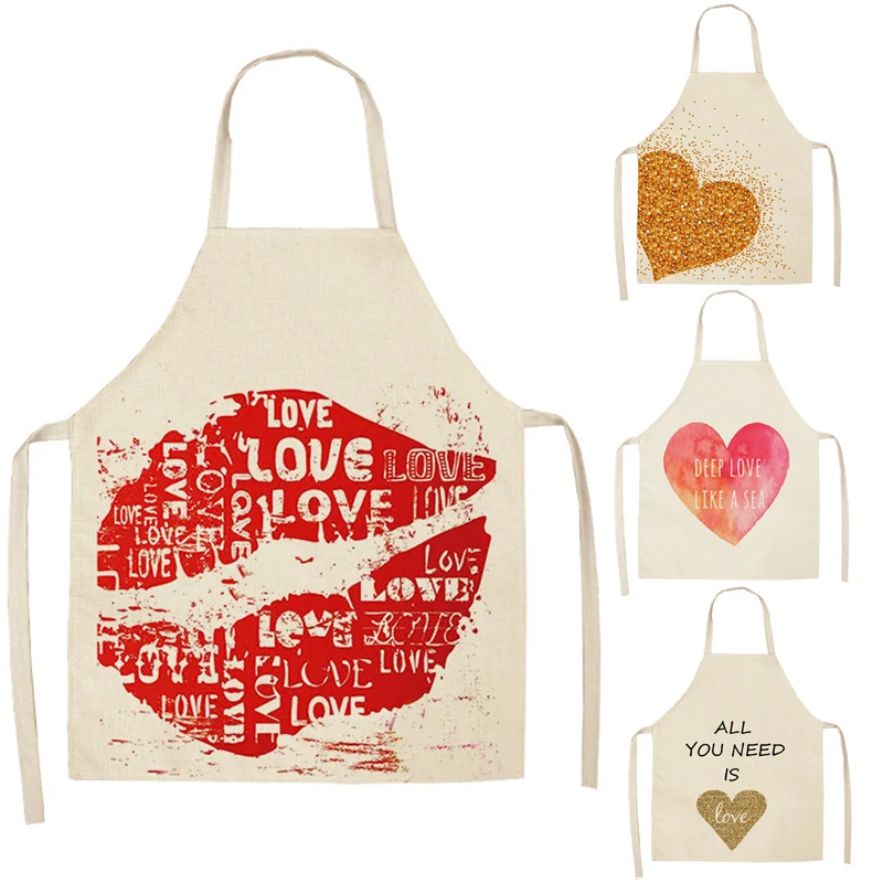 Heart Pattern Apron Simple Pink Gold Cotton Linen Aprons Red Lips Pattern Home Cooking Baking Coffee Shop Cleaning Apron Kitchen
Heart Pattern Apron Simple Pink Gold Cotton Linen Aprons Red Lips Pattern Home Cooking Baking Coffee Shop Cleaning Apron Kitchen