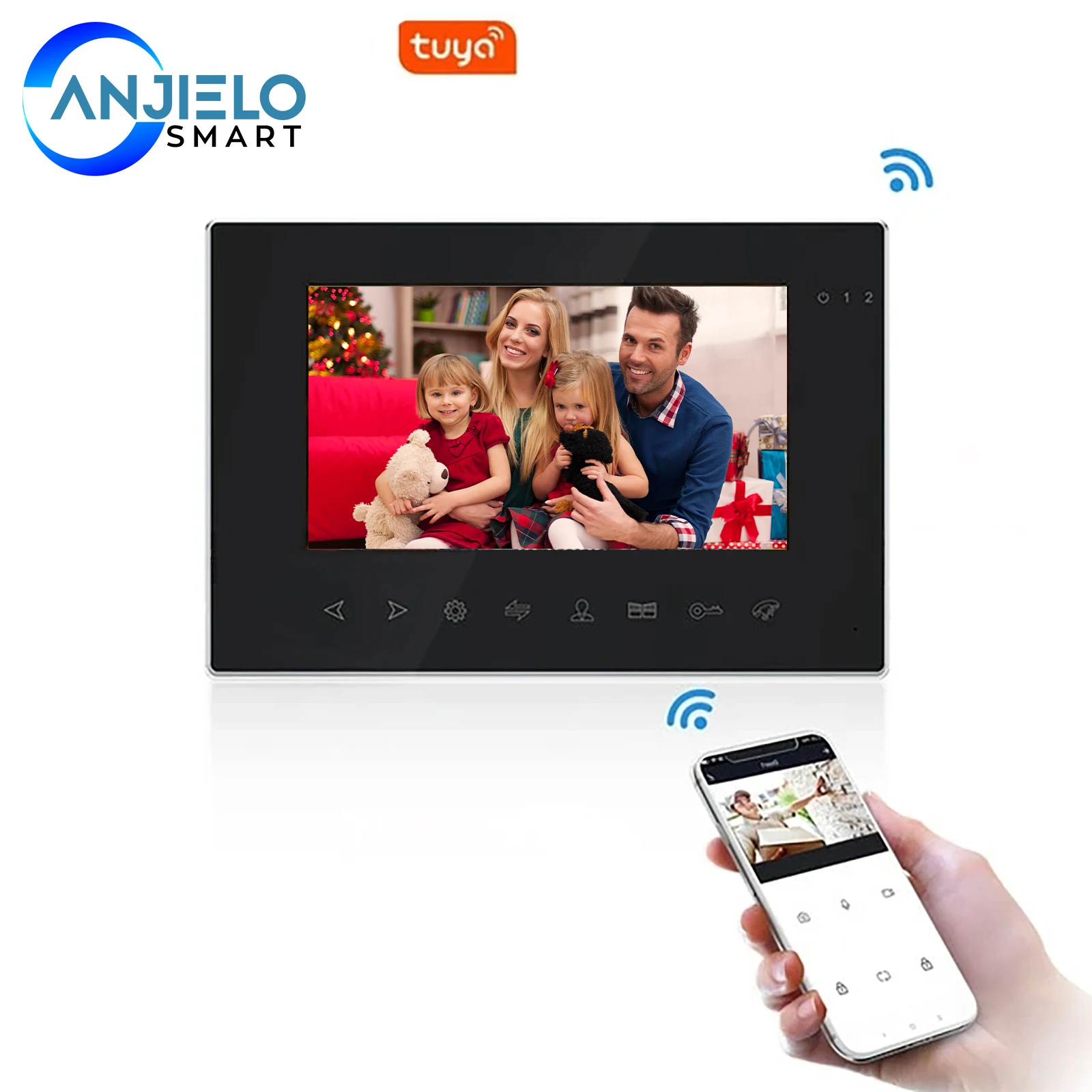 AnjieloSmart Tuya 7 Inch WiFi Video Door Phone Intercom System with AHD Wired Doorbell Camera Remote Motion Detection
AnjieloSmart Tuya 7 Inch WiFi Video Door Phone Intercom System with AHD Wired Doorbell Camera Remote Motion Detection