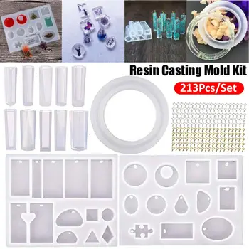 213pcs Silicone Resin Jewelry Casting Mold DIY Pendant Tools Set Beginners Kit DIY Accessories Necklace Bracelet Jewelry Making
213pcs Silicone Resin Jewelry Casting Mold DIY Pendant Tools Set Beginners Kit DIY Accessories Necklace Bracelet Jewelry Making