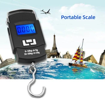 50kg/110lb Portable Scale Electronic Travel Luggage Weight Scale Fish Scale Digital LCD Screen Hanging Hook Scales Waterproof
50kg/110lb Portable Scale Electronic Travel Luggage Weight Scale Fish Scale Digital LCD Screen Hanging Hook Scales Waterproof