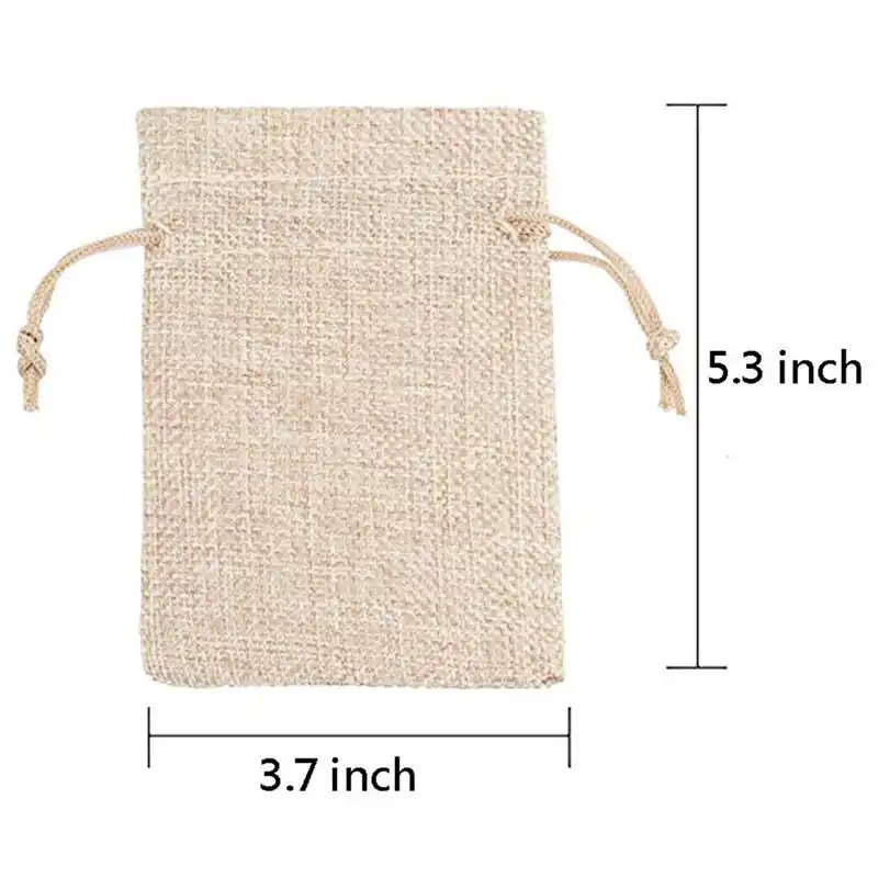 burlap bags with drawstring 3.9x5.1inches 24 pack