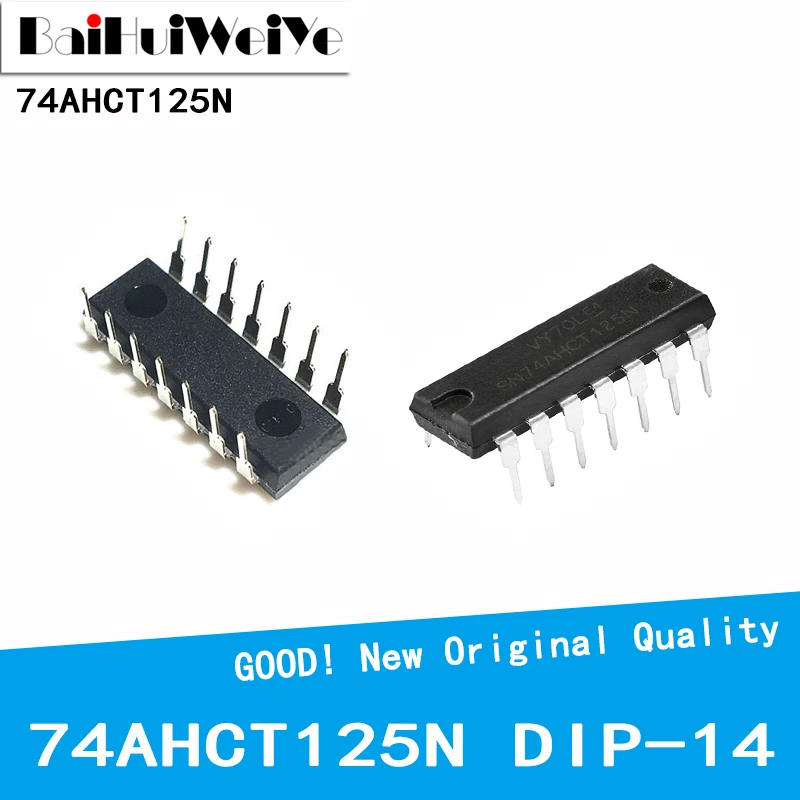 

10Pcs/Lot SN74AHCT125N 74AHCT125N 74AHCT125 SN74AHCT125 DIP-14 Buffer Line Driver DIP14 New Original Good Quality Chipset