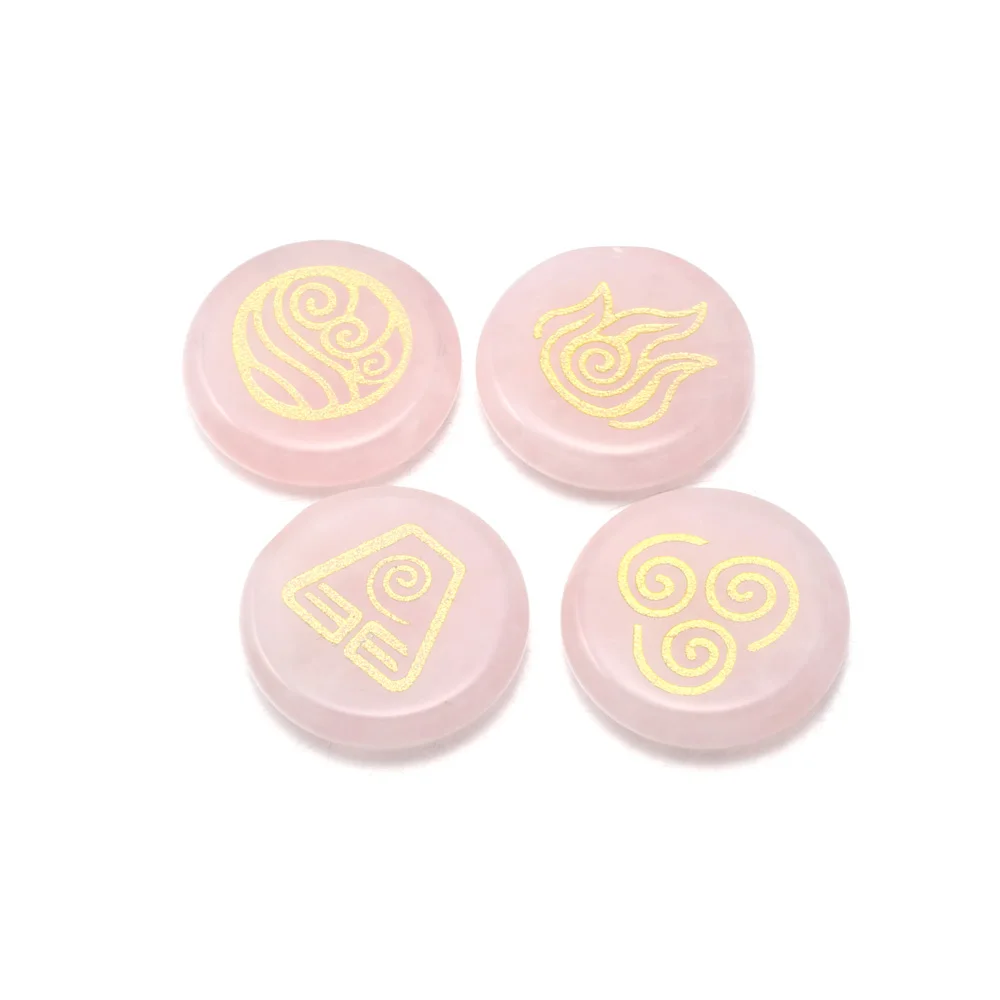 Natural Stone Loose Beads Rose Quartzc round with Four Different Runes Making for Charms Jewelry Gift for Women 25x25mm
Natural Stone Loose Beads Rose Quartzc round with Four Different Runes Making for Charms Jewelry Gift for Women 25x25mm