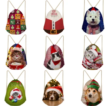 Large Christmas Gift Bags 3D Cat Dog Print Backpack Kids Drawstring Bag Children String Backpacks For Boys Girls Beach Shoes Bag
Large Christmas Gift Bags 3D Cat Dog Print Backpack Kids Drawstring Bag Children String Backpacks For Boys Girls Beach Shoes Bag