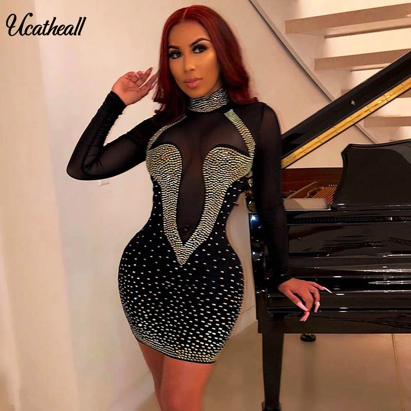 Women Bandage Dress Irregular Cut Out Sleeveless Club Dress Vestido Luxury Hot Drilling Diamond Celebrity Party Dress
Women Bandage Dress Irregular Cut Out Sleeveless Club Dress Vestido Luxury Hot Drilling Diamond Celebrity Party Dress