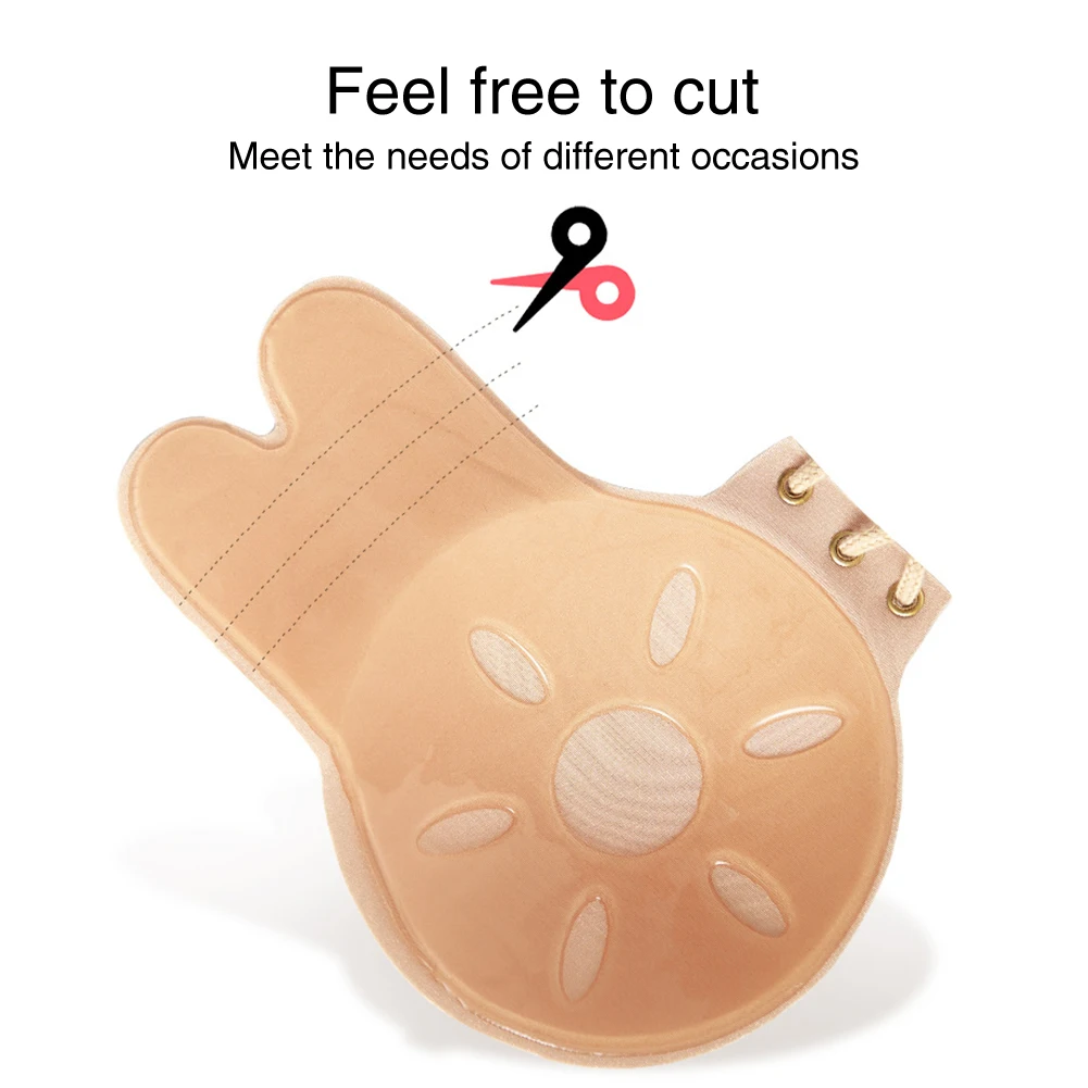 Invisible Silicone Breast Lifting Drawstring Self Adhesive Nipple Cover Invisible Bra Anti Sagging Push Up Pads Rabbit Ear Shape
Invisible Silicone Breast Lifting Drawstring Self Adhesive Nipple Cover Invisible Bra Anti Sagging Push Up Pads Rabbit Ear Shape