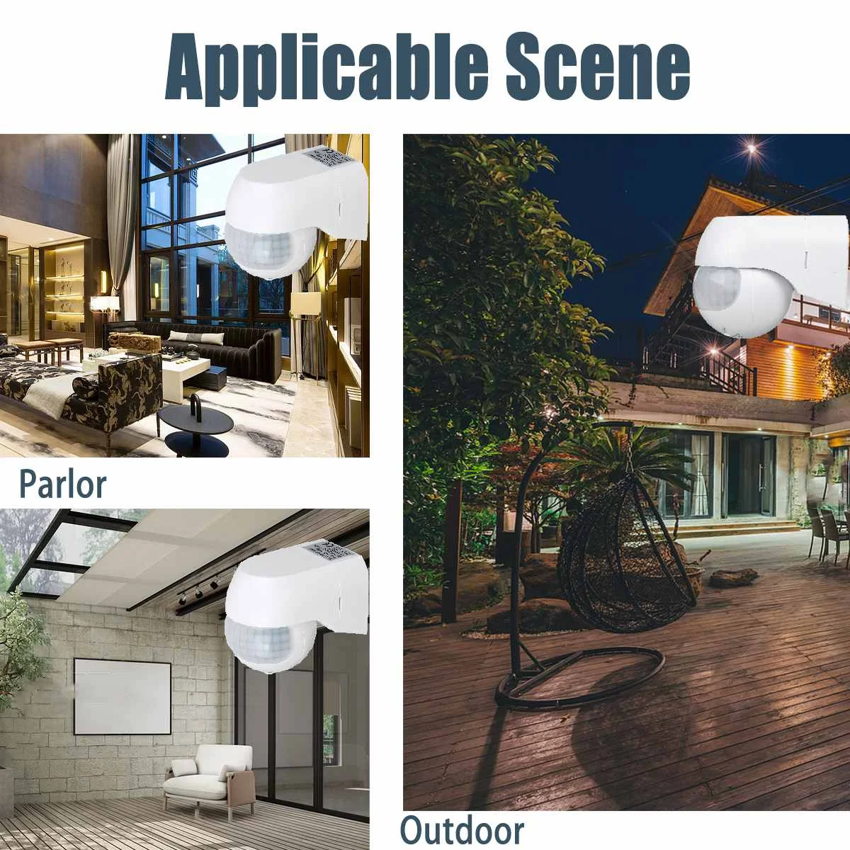 180 Degree Adjustable Infrared PIR Motion Sensor Wireless Sensitive Alarm Detector 110V-220V Time Delay Home Security Outdoor
180 Degree Adjustable Infrared PIR Motion Sensor Wireless Sensitive Alarm Detector 110V-220V Time Delay Home Security Outdoor