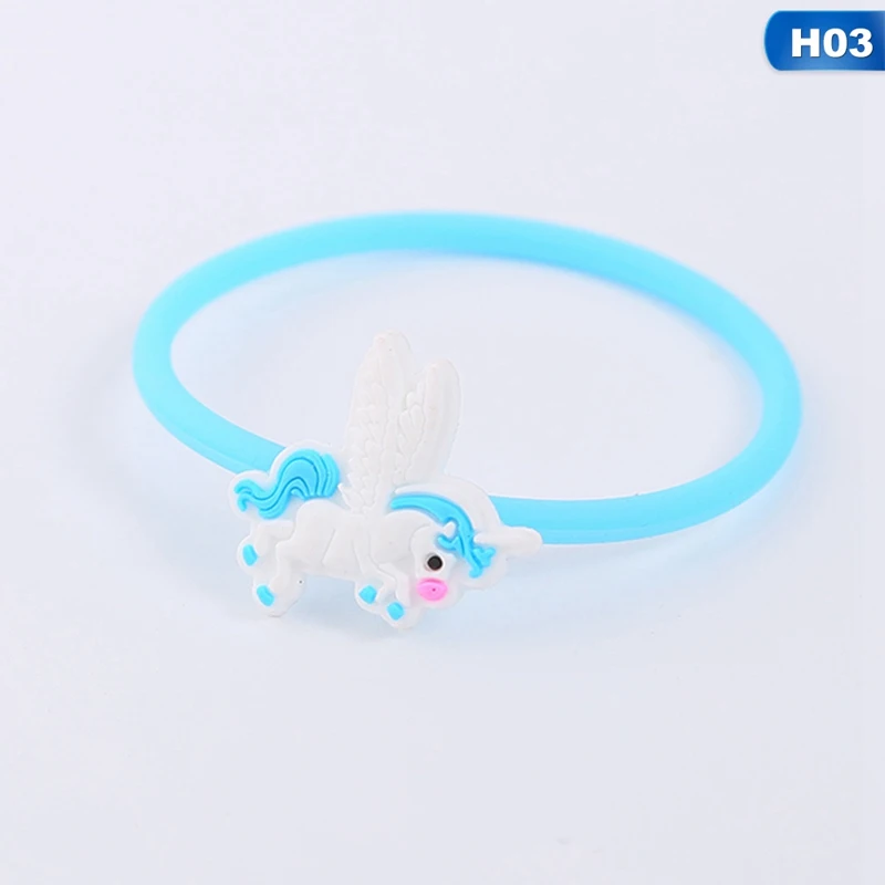 star colorful unicorn wristband flexible wrap slap bracelet