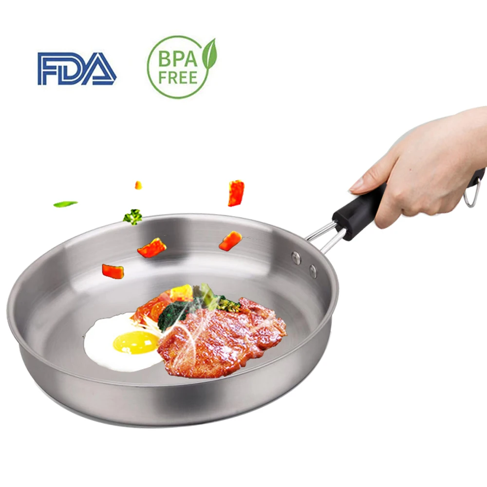 8.8 Inch Frying Pan Deep Skillet Pan Stainless Steel Pan Saute Pan with Scratch Resistant Frying Pan For Eggs
8.8 Inch Frying Pan Deep Skillet Pan Stainless Steel Pan Saute Pan with Scratch Resistant Frying Pan For Eggs