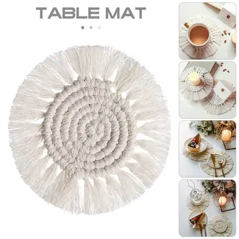 Macrame Placemats Cup Mat Bohemia Tablecloth Coaster Cup Pad Northern Europe Style Pure Handcrafted Cotton Braid Insulation Mats
Macrame Placemats Cup Mat Bohemia Tablecloth Coaster Cup Pad Northern Europe Style Pure Handcrafted Cotton Braid Insulation Mats