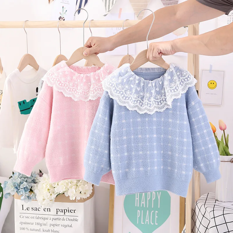 Girls Autumn And Winter Sweater 2019 GIRL'S Sweater Lace Sweater Taizhou Sweater Mink Cashmere Sweater Girls
Girls Autumn And Winter Sweater 2019 GIRL'S Sweater Lace Sweater Taizhou Sweater Mink Cashmere Sweater Girls