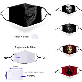 Protection PM2.5 Filter Dustproof Mouth Muffles V for Vendetta Print Masks Unisex Reusable Face Masks Anti Bacteria Proof Masks
Protection PM2.5 Filter Dustproof Mouth Muffles V for Vendetta Print Masks Unisex Reusable Face Masks Anti Bacteria Proof Masks