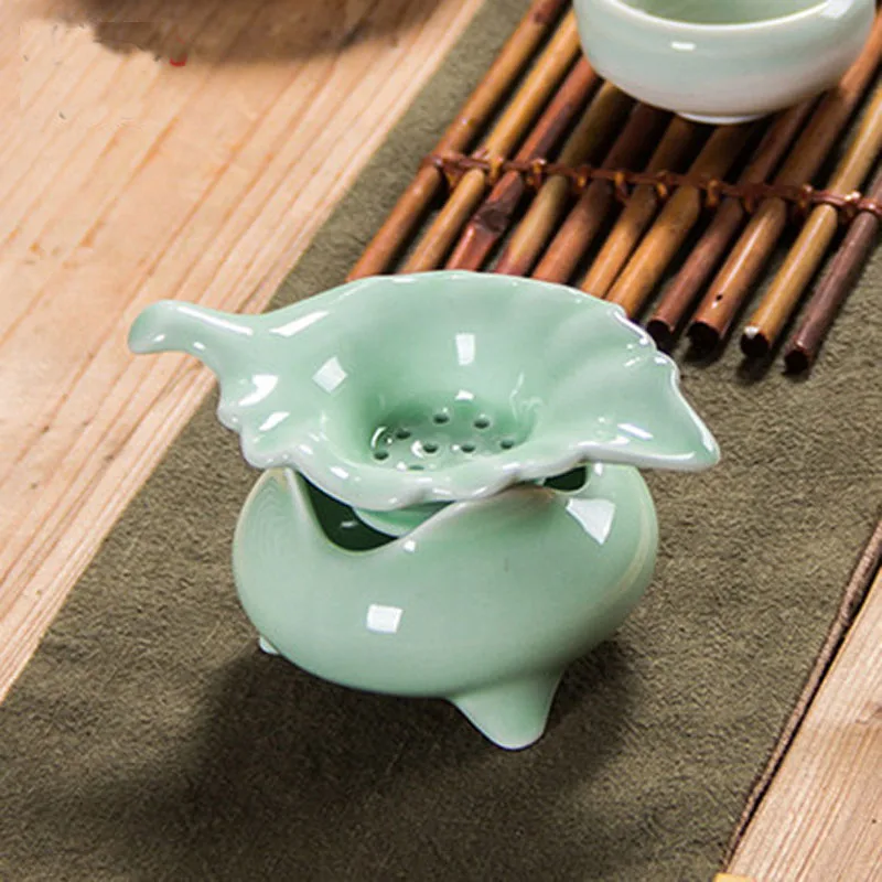 

Chinese Kongfu Puer Tea Cup, Ceremony Utensils, Leaf Porcelain Ceramic Tea Strainer, Leak Filter, Colander, Teaware Accessories