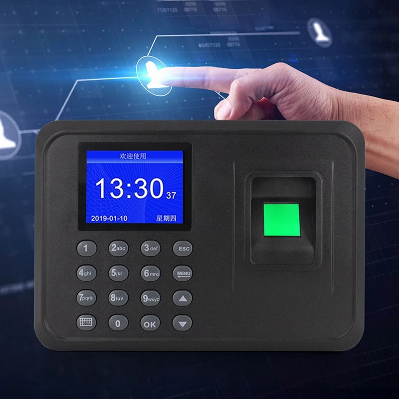 Fingerprint Attendance Machine LCD Display USB Fingerprint Attendance System Time Clock Employee Checking-In Recorder(EU Plug)
Fingerprint Attendance Machine LCD Display USB Fingerprint Attendance System Time Clock Employee Checking-In Recorder(EU Plug)