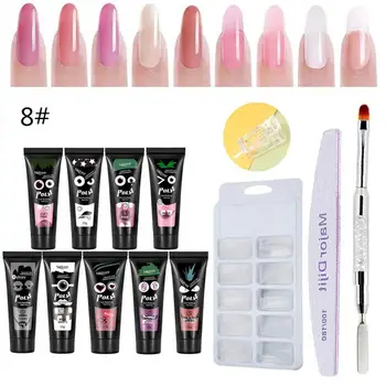 Semi-permanent UV Varnish Polygel Set Of Gel For Nail Extension 9Colors Nail Art Kit Poly Gel Nail Polish Acrylic Gellak
Semi-permanent UV Varnish Polygel Set Of Gel For Nail Extension 9Colors Nail Art Kit Poly Gel Nail Polish Acrylic Gellak