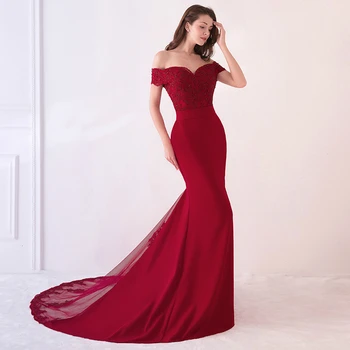 Womens Long Dress Burgundy Sequin Lace Mermaid Bridesmaid Dresses Chiffon Appliques Crystal Prom Gown Wedding Party Gowns 
Womens Long Dress Burgundy Sequin Lace Mermaid Bridesmaid Dresses Chiffon Appliques Crystal Prom Gown Wedding Party Gowns