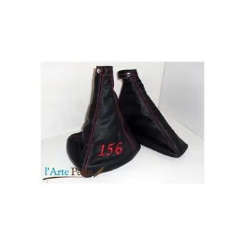 Headphones lever brake shifter Alfa Romeo 156 1 ° series genuine leather black 
Headphones lever brake shifter Alfa Romeo 156 1 ° series genuine leather black