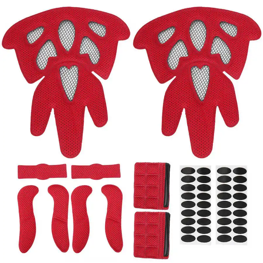 Универсальные поролоновые прокладки для шлема 27 шт. красная губка уличных видов