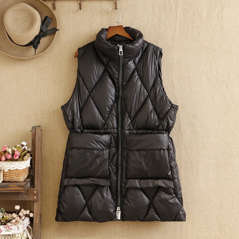 Plus Size Coat For Women In Winter Without Cap With Pockets Sleeveless Enlarged Version Mid-Length Large Size Suture Cotton Vest
Plus Size Coat For Women In Winter Without Cap With Pockets Sleeveless Enlarged Version Mid-Length Large Size Suture Cotton Vest