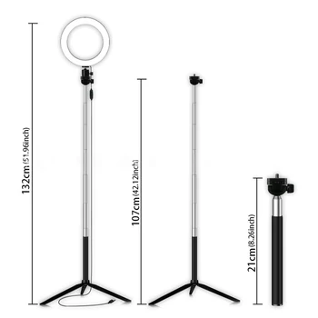 8 inch Video Light Dimmable LED Selfie Ring Light USB ring lamp Photography Light For Mobile Phone With Tripod Ringlight Lamp
8 inch Video Light Dimmable LED Selfie Ring Light USB ring lamp Photography Light For Mobile Phone With Tripod Ringlight Lamp