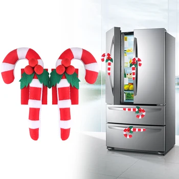 2PCS Christmas Refrigerator Handle Cover Cloth Walking Stick Shape Microwave Oven Fridge Door Knob Protector Handle Covers 
2PCS Christmas Refrigerator Handle Cover Cloth Walking Stick Shape Microwave Oven Fridge Door Knob Protector Handle Covers