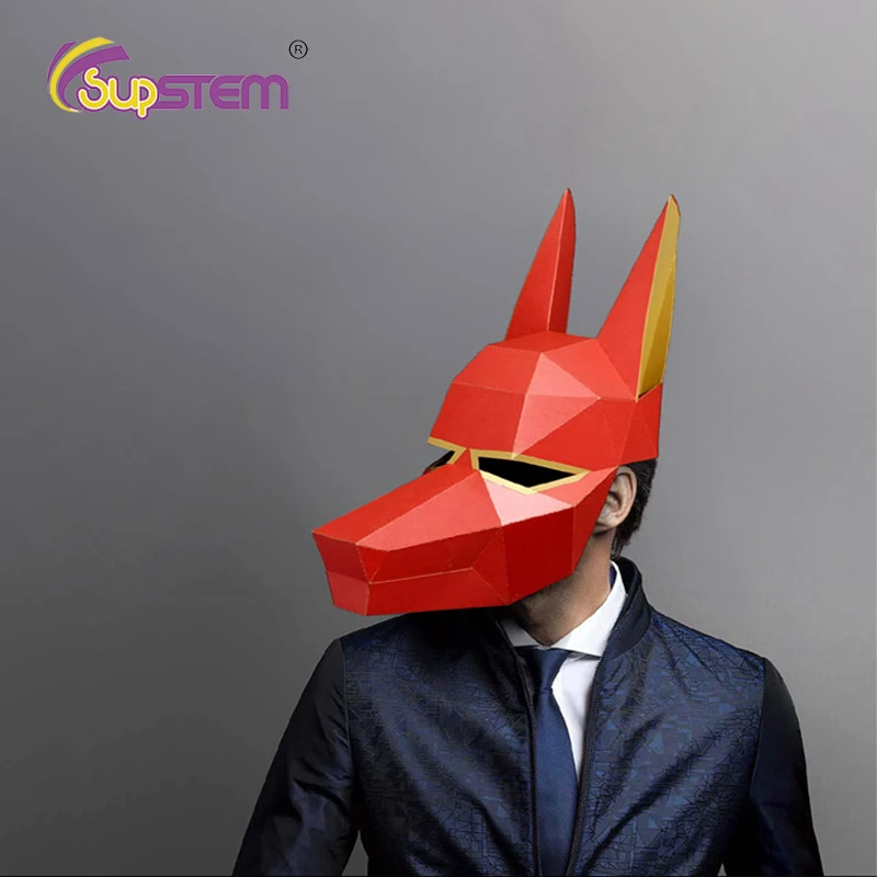Бумажные Маски для творчества маски лица игрушки 3D дьявол модель из бумаги