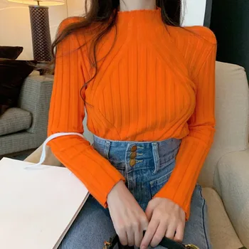 Womens Sweaters Autumn Winter Turtleneck Solid Color Pullover Slim Jumper Knitted Long Sleeve Pull Femme
Womens Sweaters Autumn Winter Turtleneck Solid Color Pullover Slim Jumper Knitted Long Sleeve Pull Femme