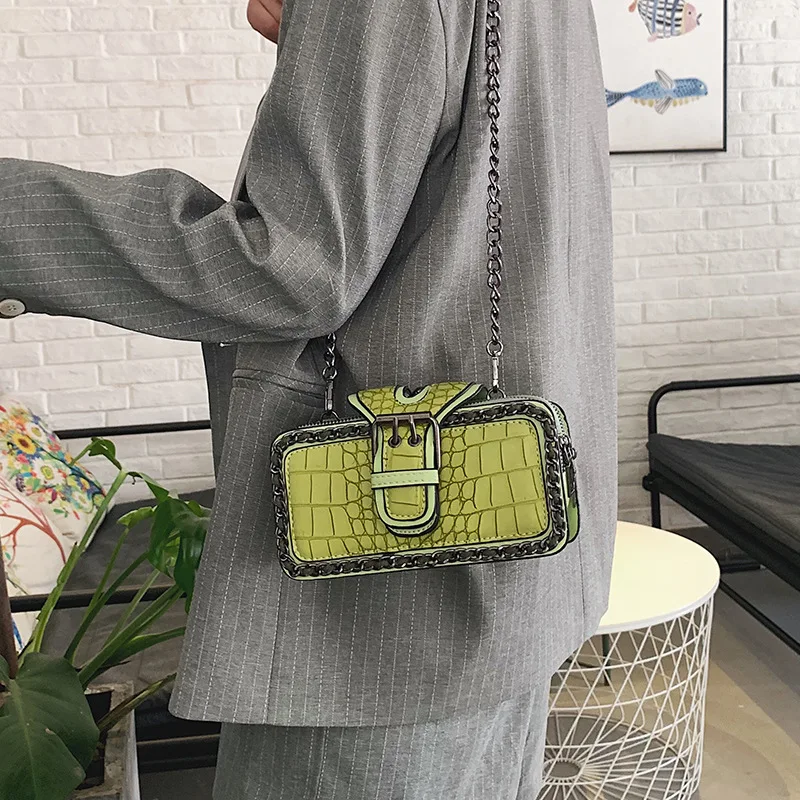 2019 New Braid Single Shoulder Messenger Bag Fashion Crocodile Chain Small Square Bag
2019 New Braid Single Shoulder Messenger Bag Fashion Crocodile Chain Small Square Bag