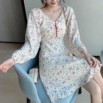 Vintage Printed Chiffon Dress Women A-line Long Sleeve Dress 2020 New Spring Summer Korea Style Dress Casual Female Vestidos
Vintage Printed Chiffon Dress Women A-line Long Sleeve Dress 2020 New Spring Summer Korea Style Dress Casual Female Vestidos