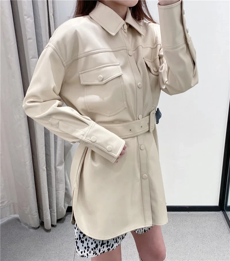 Winter black Faux Leather Jacket women PU biker jacket Streetwear Punk belt Motorcycle Coat ladies leather jacket
Winter black Faux Leather Jacket women PU biker jacket Streetwear Punk belt Motorcycle Coat ladies leather jacket