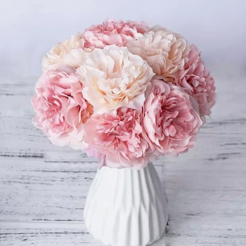 Airldianer 5 head peony silk artificial flowers for home decoration wedding bouquet for bride high quality fake flower live room
Airldianer 5 head peony silk artificial flowers for home decoration wedding bouquet for bride high quality fake flower live room