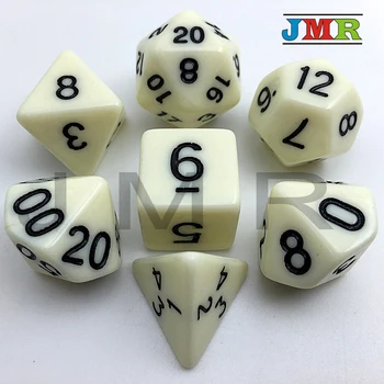 High Quality Ivory with Black Ink Color 7pc/lot Opaque Dice Set D4,D6,D8,D10,D10%,D12,D20 Polyhedral Dice Set Dnd Rpg
High Quality Ivory with Black Ink Color 7pc/lot Opaque Dice Set D4,D6,D8,D10,D10%,D12,D20 Polyhedral Dice Set Dnd Rpg