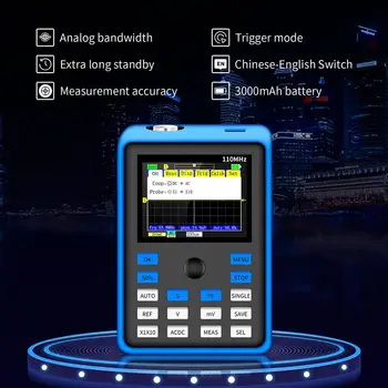 1c15 Portable Assembled 2.4inch Digital Oscilloscope 500ms/s Sampling Rate 110MHz Analog Bandwidth Support Waveform Storage
1c15 Portable Assembled 2.4inch Digital Oscilloscope 500ms/s Sampling Rate 110MHz Analog Bandwidth Support Waveform Storage