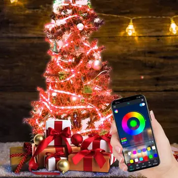 5050 RGB LED Strip Lights Bluetooth10FT LED Color Changing Lights With APP Control Mic Mode Music Sync LED Lights For Christmas
5050 RGB LED Strip Lights Bluetooth10FT LED Color Changing Lights With APP Control Mic Mode Music Sync LED Lights For Christmas