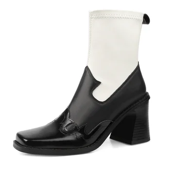 new brand woman booties high qulaity black stretch boots autumn winter fashion sexy high heels women's dress party shoes 34-43
new brand woman booties high qulaity black stretch boots autumn winter fashion sexy high heels women's dress party shoes 34-43