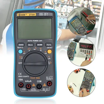 ZT301 Digital Multimeter 8000 Counts True RMS Multifunction AC/DC Voltage Temperature Capacitance Testers Meter Best Pri
ZT301 Digital Multimeter 8000 Counts True RMS Multifunction AC/DC Voltage Temperature Capacitance Testers Meter Best Pri