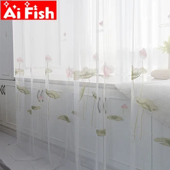 Chinese Classic Noble Elegant Lotus Embroidery Window Screens Curtains for living room Green Lotus leaf Bedroom Tulle MY308-5
Chinese Classic Noble Elegant Lotus Embroidery Window Screens Curtains for living room Green Lotus leaf Bedroom Tulle MY308-5