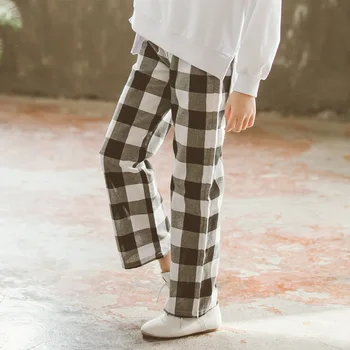 Black White Plaid Pants For Teens Girls Mid Waist Cotton Trousers Clothing Kids Autumn 2019 Loose Straight Bottoms Children Pant
Black White Plaid Pants For Teens Girls Mid Waist Cotton Trousers Clothing Kids Autumn 2019 Loose Straight Bottoms Children Pant