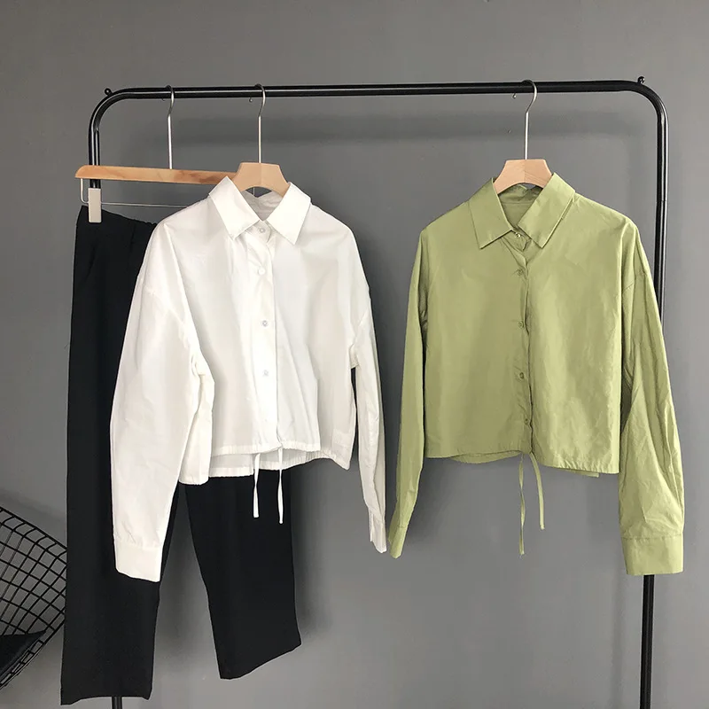Mooirue Autumn 2019 Women Korean Blusas Pulling Rope Short Thin Long Loose Green Shirt Lady Boho Tops
Mooirue Autumn 2019 Women Korean Blusas Pulling Rope Short Thin Long Loose Green Shirt Lady Boho Tops
