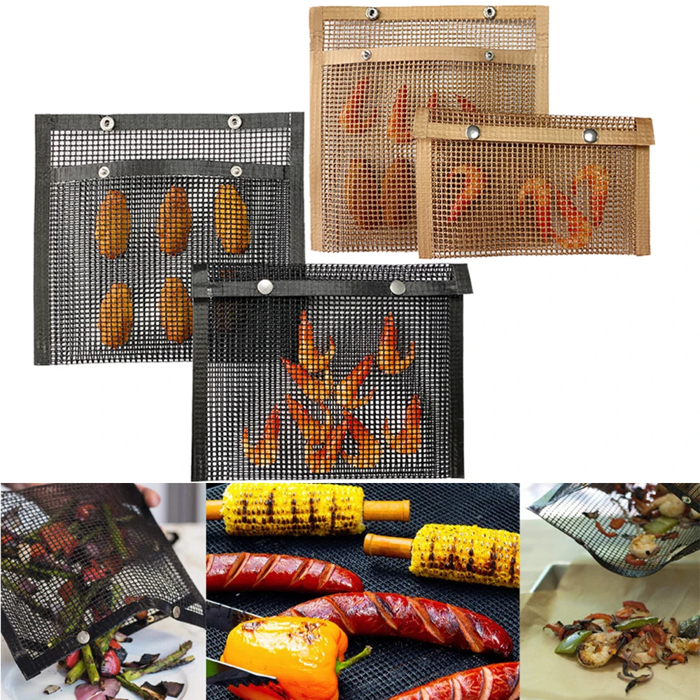 Non-Stick Mesh Grilling Bag Reusable BBQ Bags Fruit Vegetable Meat Storage Bag Heat Resistant Kitchen Outdoor Barbecue Tool
Non-Stick Mesh Grilling Bag Reusable BBQ Bags Fruit Vegetable Meat Storage Bag Heat Resistant Kitchen Outdoor Barbecue Tool