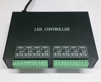 Madrix supporting DMX512 online controller 8192 pixels H801RC eight port LED full color controller
Madrix supporting DMX512 online controller 8192 pixels H801RC eight port LED full color controller