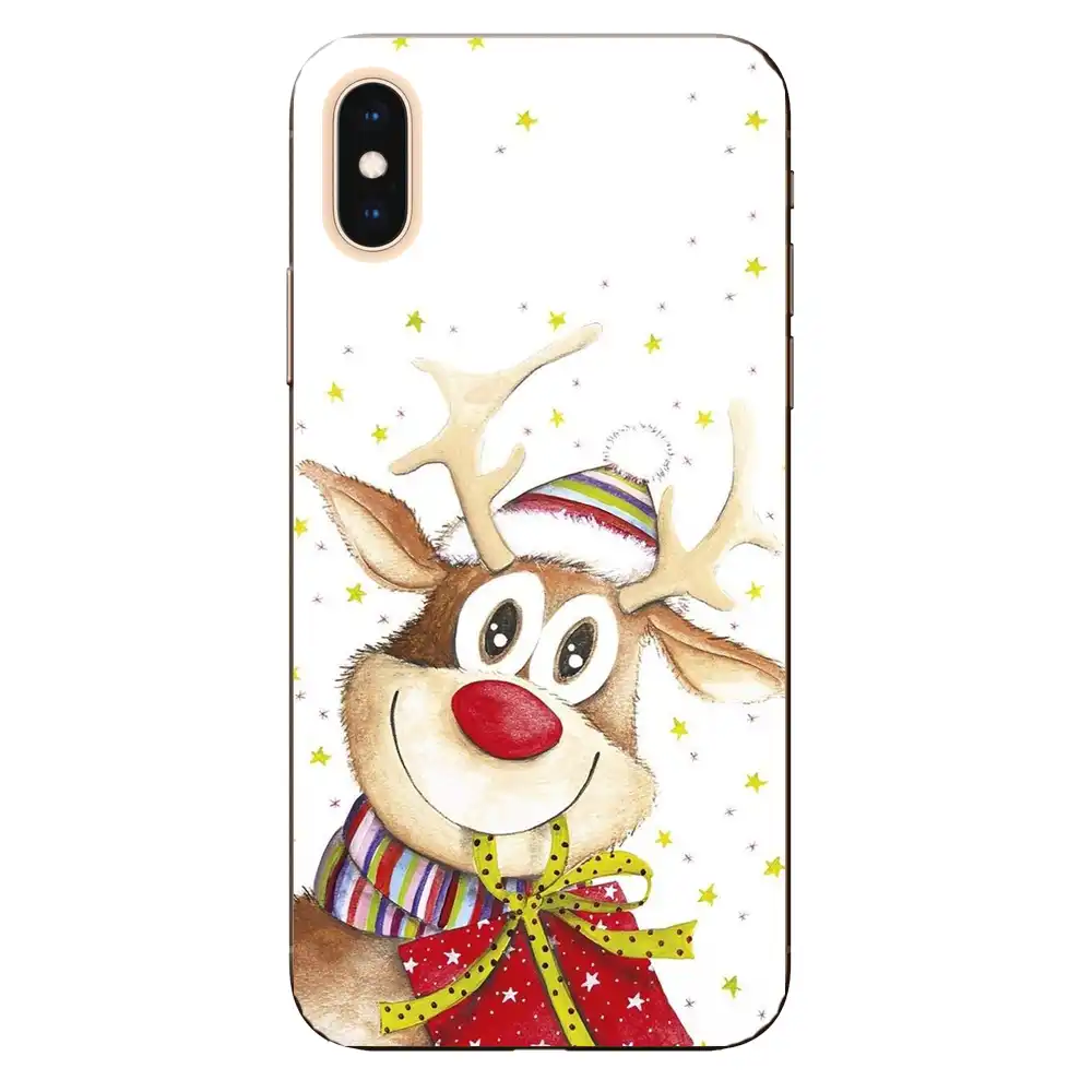christmas new year gifts elk snow phone case for iphone 6 