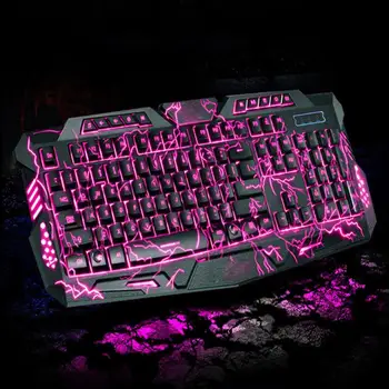 LED USB Powered Wired Tricolor Backlit Gaming Keyboard Black Plug-and-play, easy to use. for PC
LED USB Powered Wired Tricolor Backlit Gaming Keyboard Black Plug-and-play, easy to use. for PC